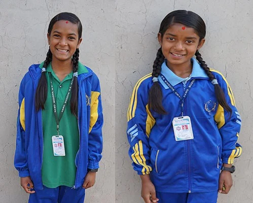 Saru and Sabita, sisters supported by The Alain Rouveure Nepal Fund
