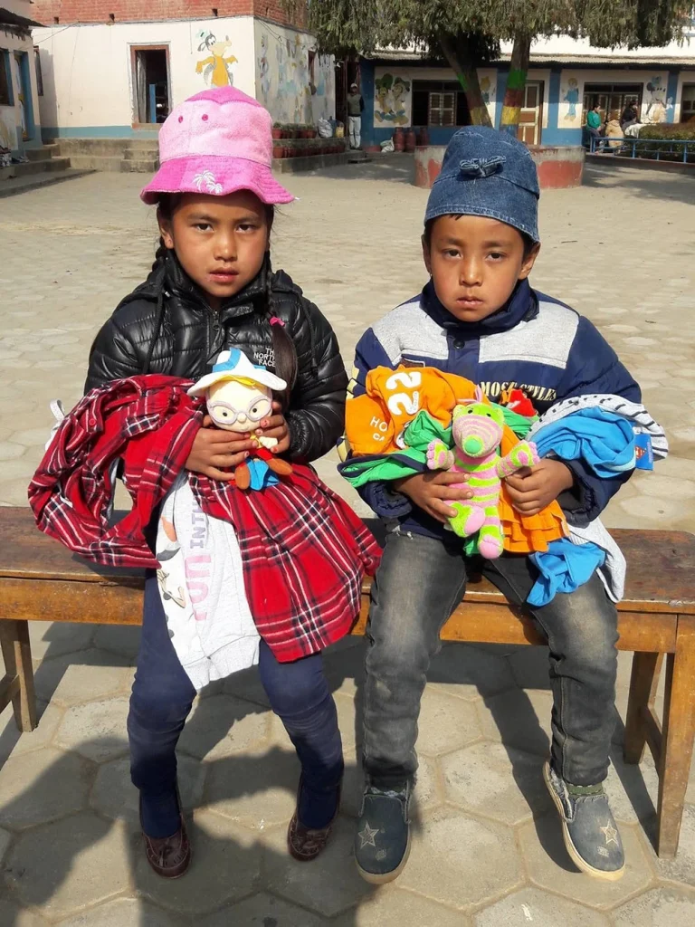Barsha and Kapil, siblings supported by The Alain Rouveure Nepal Fund